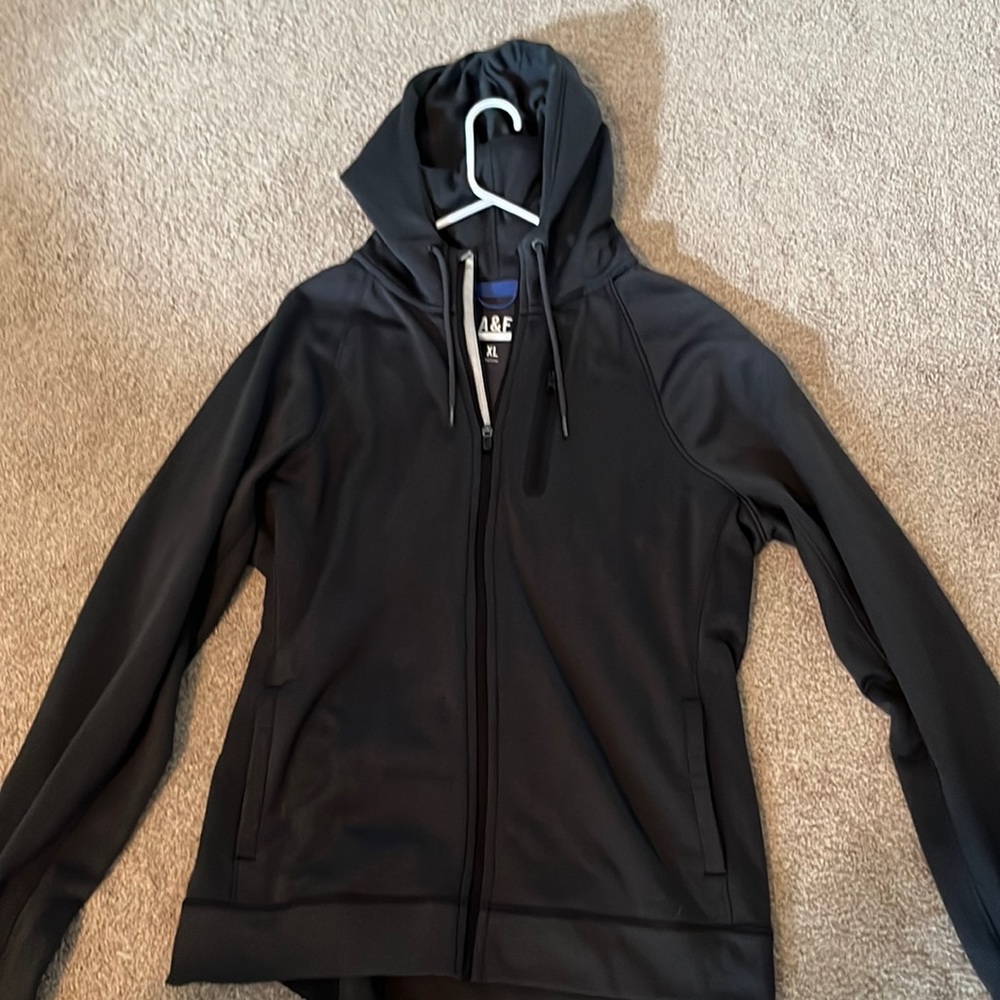 Abercrombie & Fitch Active Full Zippered Hooded Sweatshirt Mens XL